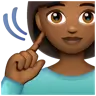 Deaf Woman: Medium-Dark Skin Tone Emoji 🧏🏾‍♀️ image - WhatsApp style