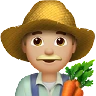 Man Farmer: Medium-Light Skin Tone Emoji 👨🏼‍🌾 image - Apple style