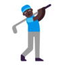 Man Golfing: Dark Skin Tone Emoji 🏌🏿‍♂️ image - Microsoft Classic 2D style