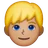 Man: Medium Skin Tone, Blond Hair