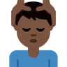 Man Getting Massage: Dark Skin Tone Emoji 💆🏿‍♂️ image - Twitter / X (Twemoji) style
