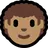 Man: Medium Skin Tone, Curly Hair