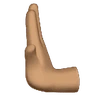 Leftwards Pushing Hand: Medium Skin Tone Emoji 🫷🏽 image - Huawei Harmony OS style