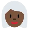 Woman: Dark Skin Tone, White Hair Emoji 👩🏿‍🦳 image - Twitter / X (Twemoji) style