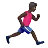Man Running Facing Right: Dark Skin Tone