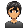 Person Pouting: Medium Skin Tone Emoji 🙎🏽 image - Emojidex style