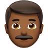 Man: Medium-Dark Skin Tone Emoji 👨🏾 image - Apple style