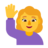 Woman Raising Hand
