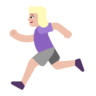 Woman Running: Medium-Light Skin Tone Emoji 🏃🏼‍♀️ image - Microsoft Classic 2D style
