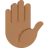 Raised Hand: Medium-Dark Skin Tone