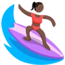 Person Surfing: Dark Skin Tone Emoji 🏄🏿 image - Facebook Messenger (2016) style
