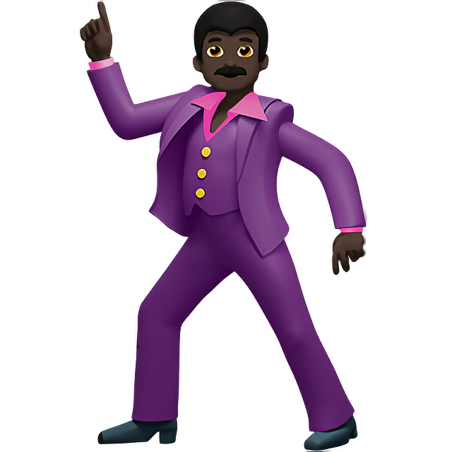 Man Dancing: Dark Skin Tone