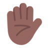 Raised Hand: Medium-Dark Skin Tone Emoji ✋🏾 image - Microsoft Classic 2D style