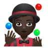 Person Juggling: Dark Skin Tone Emoji 🤹🏿 image - Huawei Harmony OS style