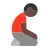 Man Kneeling: Dark Skin Tone