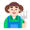 Man Farmer: Light Skin Tone Emoji 👨🏻‍🌾 image - Microsoft Classic 2D style