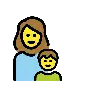 Family: Woman, Boy Emoji 👩‍👦 image - OpenMoji style
