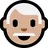 Man: Medium-Light Skin Tone, White Hair