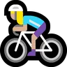 Woman Biking: Medium-Light Skin Tone Emoji 🚴🏼‍♀️ image - Microsoft Windows 10 Segoe UI Emoji style