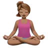 Woman In Lotus Position: Medium Skin Tone Emoji 🧘🏽‍♀️ image - Apple style