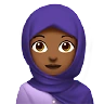 Woman With Headscarf: Medium-Dark Skin Tone Emoji 🧕🏾 image - Apple style