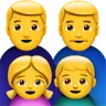 Family: Man, Man, Girl, Boy Emoji 👨‍👨‍👧‍👦 image - Apple style