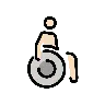 Person In Manual Wheelchair: Light Skin Tone Emoji 🧑🏻‍🦽 image - OpenMoji style
