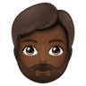 Person: Medium-Dark Skin Tone, Beard Emoji 🧔🏾 image - Huawei Harmony OS style