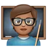 Teacher: Medium Skin Tone Emoji 🧑🏽‍🏫 image - WhatsApp style