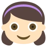Girl: Light Skin Tone Emoji 👧🏻 image - EmojiTwo style