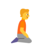 Person Kneeling Facing Right Emoji 🧎‍➡️ image - Microsoft Classic 2D style