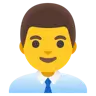 Man Office Worker Emoji 👨‍💼 image - Google Noto Color style