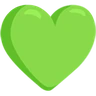 Эмодзи Зелёное сердце 💚 image - Facebook Messenger (2016) style