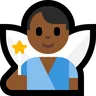 Man Fairy: Medium-Dark Skin Tone Emoji 🧚🏾‍♂️ image - Microsoft Windows 10 Segoe UI Emoji style