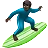 Man Surfing: Dark Skin Tone