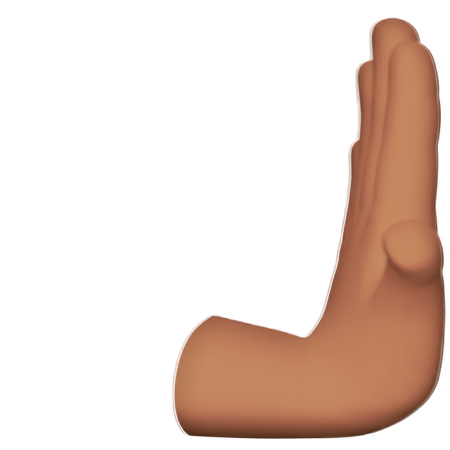 Rightwards Pushing Hand: Medium Skin Tone