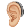 Ear With Hearing Aid: Medium-Light Skin Tone Emoji 🦻🏼 image - Huawei Harmony OS style