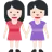 Women Holding Hands: Light Skin Tone
