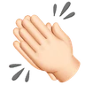 Clapping Hands: Light Skin Tone Emoji 👏🏻 image - Huawei Harmony OS style