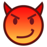 Rosto sorridente com chifres Emoji 😈 image - Emojidex style