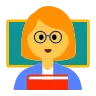 Woman Teacher Emoji 👩‍🏫 image - Tossface style