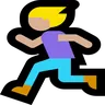 Woman Running: Medium-Light Skin Tone Emoji 🏃🏼‍♀️ image - Microsoft Windows 10 Segoe UI Emoji style