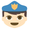 Police Officer: Light Skin Tone Emoji 👮🏻 image - EmojiTwo style