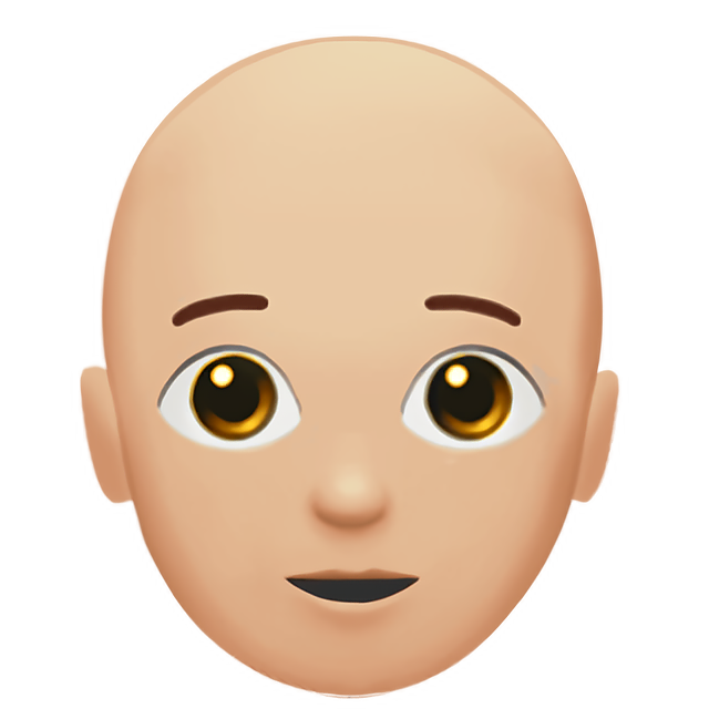 Person: Medium-Light Skin Tone, Bald
