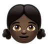 Girl: Dark Skin Tone Emoji 👧🏿 image - WhatsApp style
