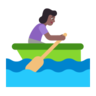 Woman Rowing Boat: Medium-Dark Skin Tone Emoji 🚣🏾‍♀️ image - Microsoft Classic 2D style