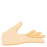Palm Up Hand: Light Skin Tone Emoji 🫴🏻 image - Google Noto Color style