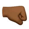 Right-Facing Fist: Medium-Dark Skin Tone Emoji 🤜🏾 image - Huawei Harmony OS style