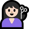 Person Getting Haircut: Light Skin Tone Emoji 💇🏻 image - Microsoft Windows 10 Segoe UI Emoji style