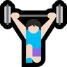 Woman Lifting Weights: Light Skin Tone Emoji 🏋🏻‍♀️ image - Microsoft Windows 10 Segoe UI Emoji style